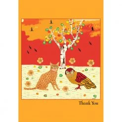 Pomegranate Owl And Pussycat Boxed Thank You Notes