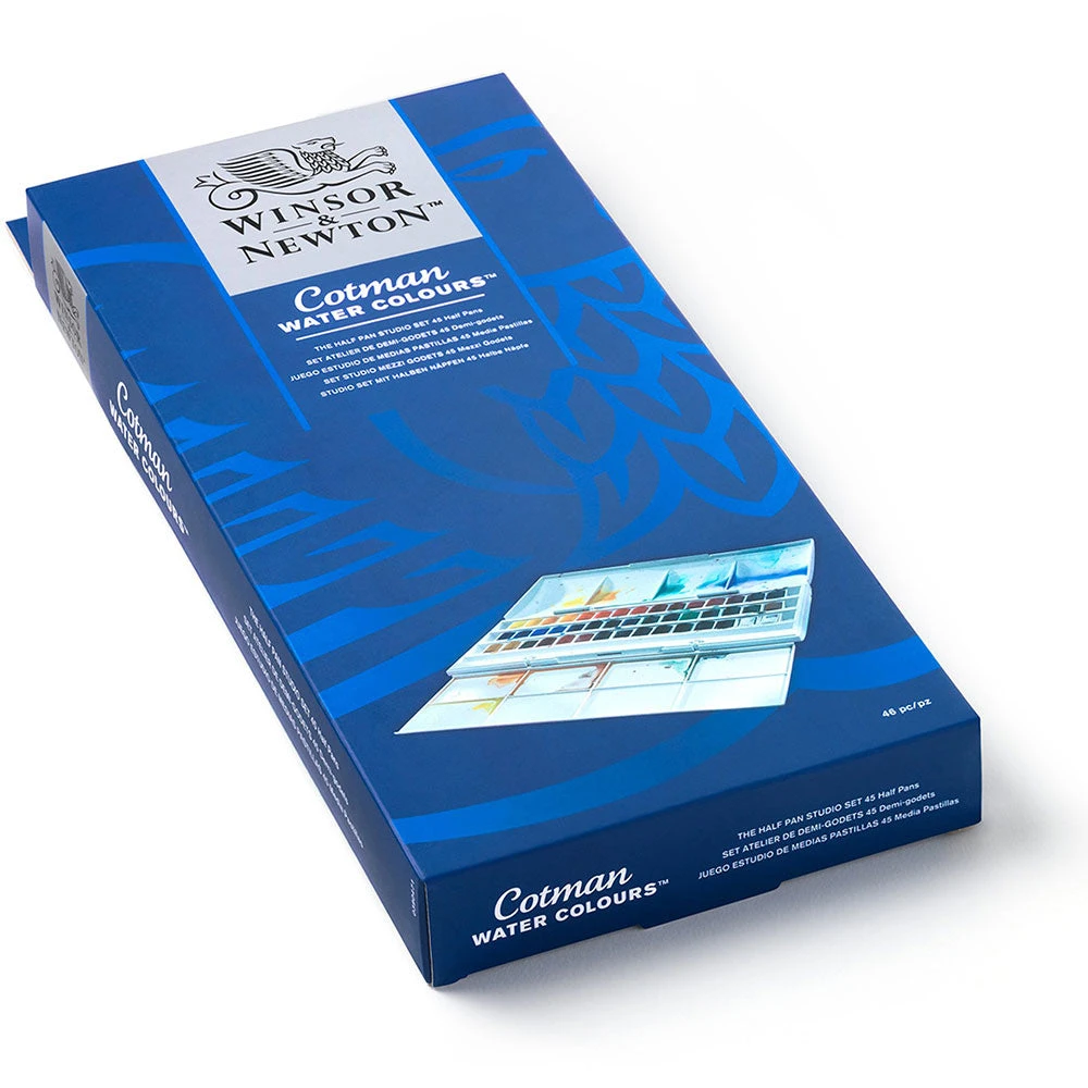 Paint And Colour Winsor & Newton Cotman Watercolour Half Pan Studio Set 3 Paint And Colour Winsor & Newton Cotman Watercolour Half Pan Studio Set
