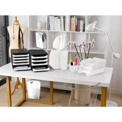 Exacompta Office Letter Tray Combo Midi - White Translucent Filing & Folders