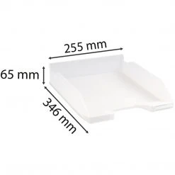 Exacompta Office Letter Tray Combo Midi - White Translucent Filing & Folders
