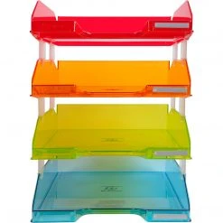 Clairefontaine Letter Tray Combo Harlequin Pack 4