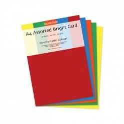 Paper And Card Southfields Stationers - A4 Bright Card Assorted 30 Sheets