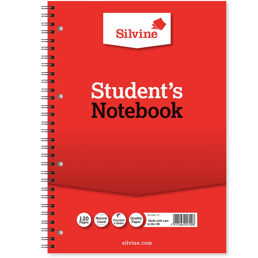 Silvine Exercise Book Spiral A4 3 Silvine Exercise Book Spiral A4