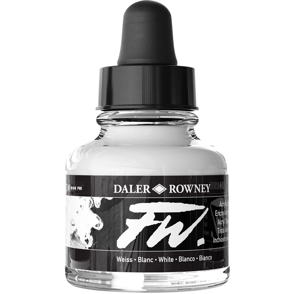 Daler Rowney FW Ink 29.5ml White 3 Daler Rowney FW Ink 29.5ml White