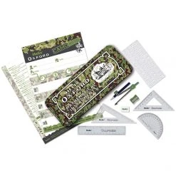 Helix Oxford Camo Maths Set Green Student Stationery