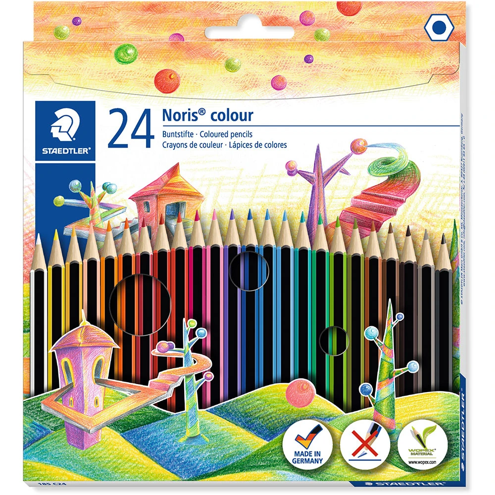 Staedtler Noris Coloured Pencils Box 24 Student Stationery 3 Staedtler Noris Coloured Pencils Box 24 Student Stationery