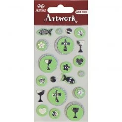 Stickers And Peeloffs Artoz Art-work 3d Sticker Bubbles Green