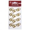 Artoz Art-work 3d Sticker Double Hearts In Gold