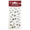 Artoz Art-work 3d Sticker Hearts In Silver
