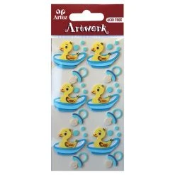 Artoz Art-work 3d Sticker Baby Duck Blue Stickers And Peeloffs