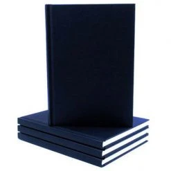 Seawhite Hard Back Sketchbook Black Cloth Cover A5 Portrait