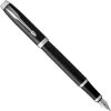 Parker IM Black Chrome Trim Fountain Pen Gift Boxed