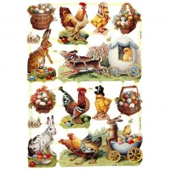 Creativ Easter Cards Vintage Die-cuts, 16,5x23,5 Cm, Easter, 3 Sheet