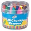 Childrens Colouring Pens And Pencils Galt 20 Chunky Wax Crayons