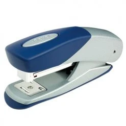 Desk Essentials Rexel Matador Half Strip Stapler Silver/Blue 2100951