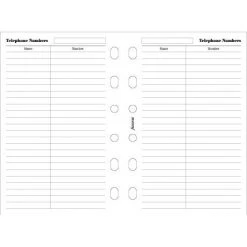 Filofax Pocket Name And Telephone Number