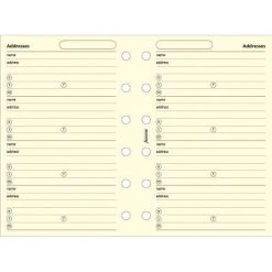 Filofax Pocket Cotton Cream Name, Address, Email, Telephone, Fax, Mobile Address Books
