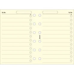 Filofax Pocket Cotton Cream To Do Filofax Refills