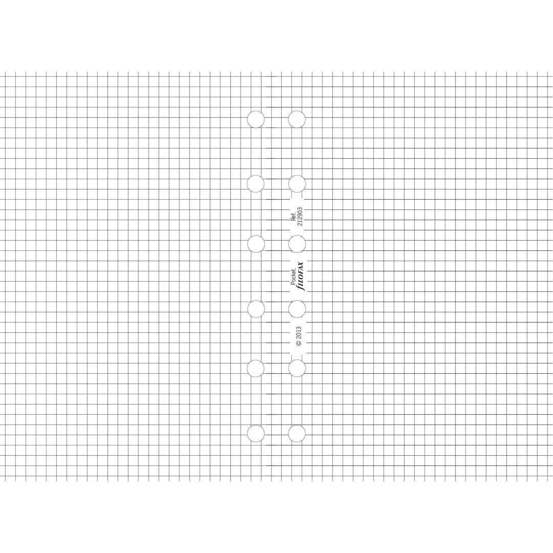 Filofax Filofax Refills White Quadrille Notepaper Pocket 3 Filofax Filofax Refills White Quadrille Notepaper Pocket