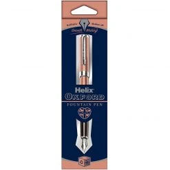 Helix Oxford Fountain Pen Rose Gold Writing Pens & Pencils