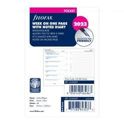 Diaries Filofax Week Per Page With Notes 4 Language 2023 Pocket