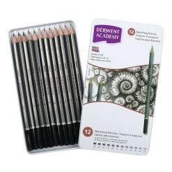 Derwent Academy Sketching Pencils Tin Of 12