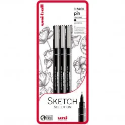 Uni-Ball PIN Set Of 3 Sketch Selection Drawing & Colouring