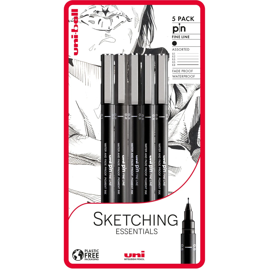 Uni-Ball PIN Set Of 5 Sketching Essentials 3 Uni-Ball PIN Set Of 5 Sketching Essentials