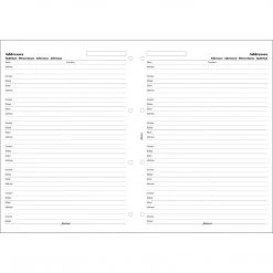 Filofax Address Books A4 Name, Address, Contact, Email, Telephone