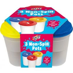 GALT 3 Non-Spill Pots Childrens Colouring Pens And Pencils
