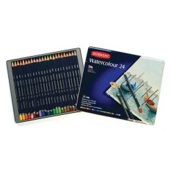 Derwent Watercolour Pencils Tin Of 24 Drawing & Colouring