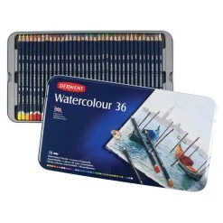 Derwent Watercolour Pencils Tin Of 36 Drawing & Colouring