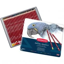 Derwent Pastel Pencils Tin Of 24 Sketching