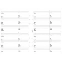 Filofax Address Books A5 Name, Address, Email, Telephone, Fax, Mobile