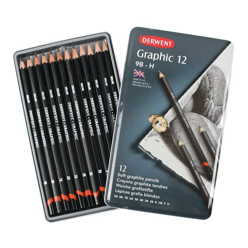 Derwent Graphic Soft Tin Of 12 Pencils 3 Derwent Graphic Soft Tin Of 12 Pencils