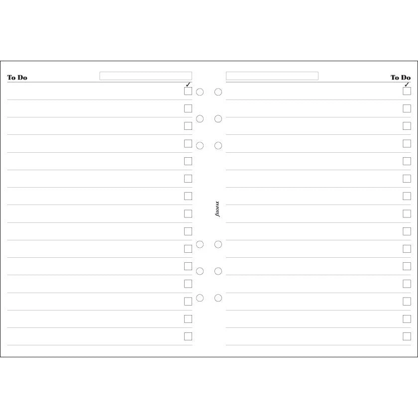 Filofax Refill - A5 To Do 3 Filofax Refill - A5 To Do