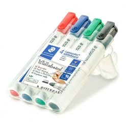 Writing Pens & Pencils Staedtler Lumocolor Drywipe Markers Bullet Tip Pack Of 4 Assorted Colours