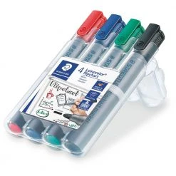 Writing Pens & Pencils Staedtler Lumocolor Marker Pens Bullet Tip Pack Of 4 Assorted Colours