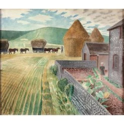 Canns Down Press Eric Ravilious - Furlongs (1954) Greetings Cards