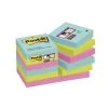 3M Post-it Notes Super Sticky 47.6x47.6mm Miami 622-12SS-MIA Repositionable Notes