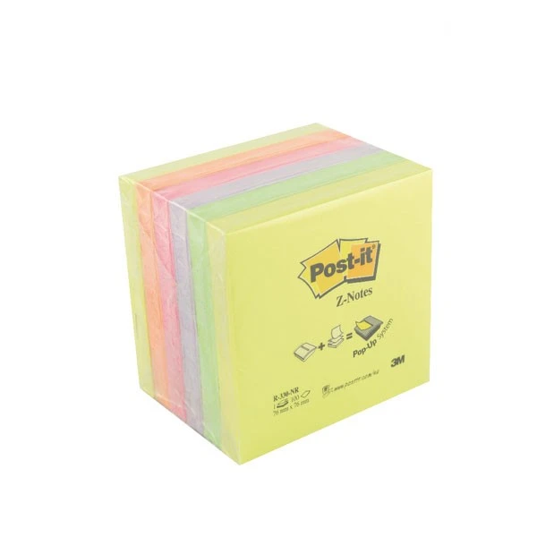 3M Repositionable Notes Post-it Z-Notes 76x76mm Neon Rainbow R330NR 3 3M Repositionable Notes Post-it Z-Notes 76x76mm Neon Rainbow R330NR