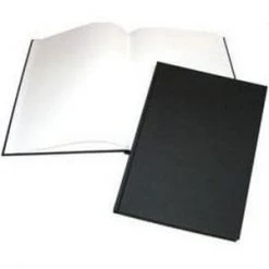 Seawhite Hard Back Sketchbook Black Cloth Cover A4 Portrait Paper