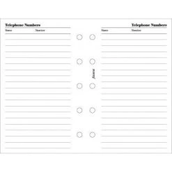 Filofax Mini Name And Telephone Number