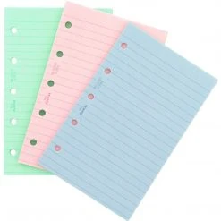Filofax Mini Fashion Coloured Ruled Notepaper Filofax Refills