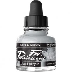 Daler Rowney FW Pearlescent Ink 29.5ml Silver Pearl