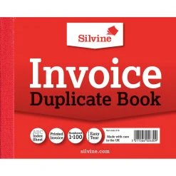 Silvine Duplicate Invoice Book 102x127mm Books, Pads & Albums