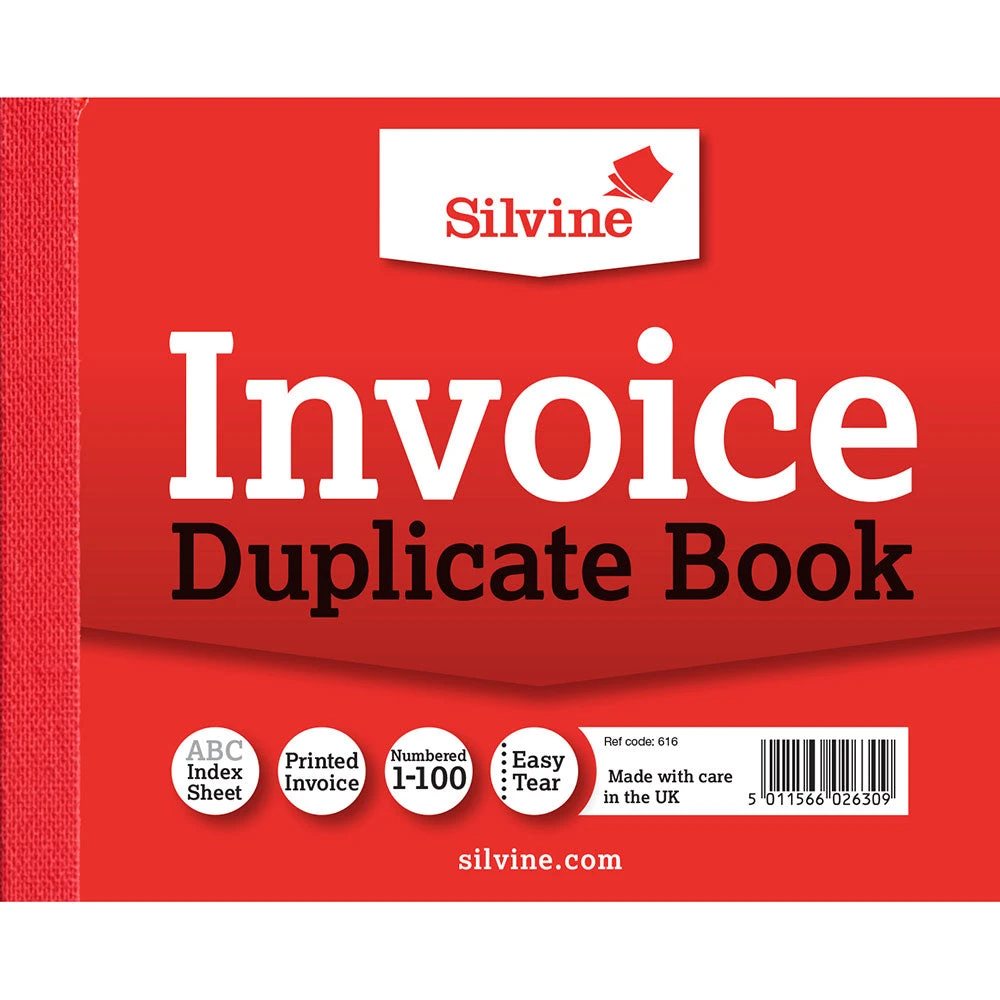 Silvine Duplicate Invoice Book 102x127mm Books, Pads & Albums 3 Silvine Duplicate Invoice Book 102x127mm Books, Pads & Albums