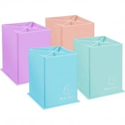 Filing & Folders Exacompta 67896D - Aquarel 4 Compartment Pencil Pot, 8.5x8.5x11cm