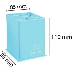 Filing & Folders Exacompta 67896D - Aquarel 4 Compartment Pencil Pot, 8.5x8.5x11cm