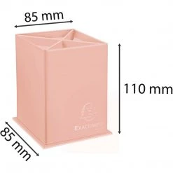 Filing & Folders Exacompta 67896D - Aquarel 4 Compartment Pencil Pot, 8.5x8.5x11cm